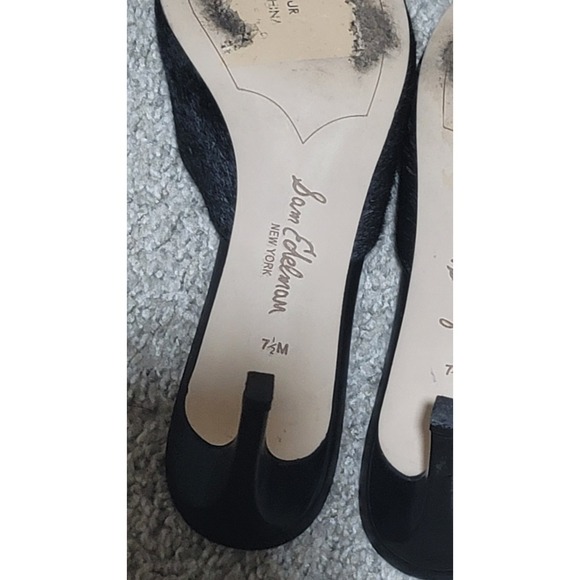 Sam Edelman Women's Odelia Black Calf Hair Slide Pointed Toe Mule Size 7.5 M - Picture 9 of 9